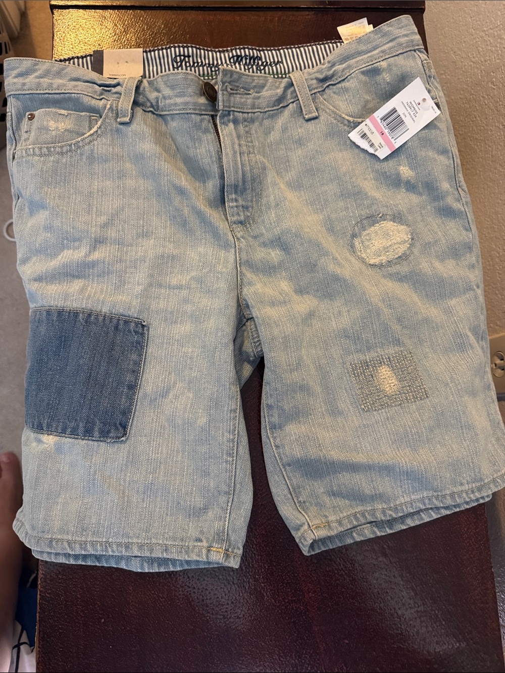 Tommy Hilfiger Light Blue Distressed women Denim Shorts